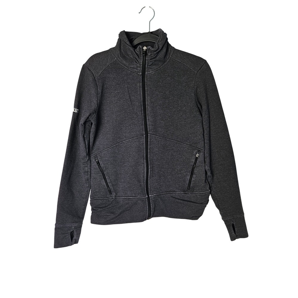 Patagonia Swell Belle Gray Full Zip Jacket Ruched Neck Womens Small Outdoor